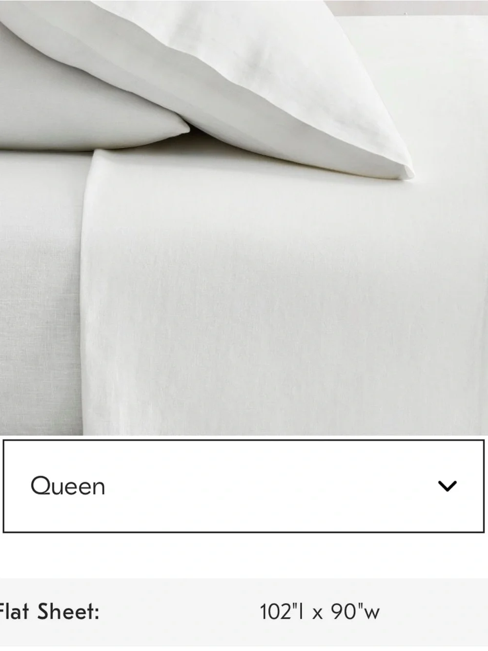 West Elm European Flax Linen Flat Sheet Queen